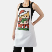 Yappy Howlidays – かわいいクリスマス犬の漫画 エプロン (インサイチュ)