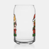 Yappy Howlidays – かわいいクリスマス犬の漫画 ガラス缶 (右)