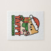 Yappy Howlidays – かわいいクリスマス犬の漫画 ジグソーパズル (横)