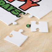 Yappy Howlidays – かわいいクリスマス犬の漫画 ジグソーパズル (側面)