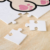 Yappy Howlidays – かわいいクリスマス犬の漫画 ジグソーパズル (側面)