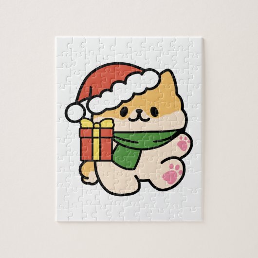 Yappy Howlidays – かわいいクリスマス犬の漫画 ジグソーパズル (縦)