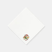 Yappy Howlidays – かわいいクリスマス犬の漫画 スタンダードカクテルナプキン (角)