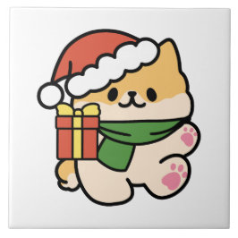Yappy Howlidays – かわいいクリスマス犬の漫画 タイル