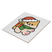 Yappy Howlidays – かわいいクリスマス犬の漫画 タイル (側面)