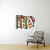 Yappy Howlidays – かわいいクリスマス犬の漫画 タペストリー (インサイチュ(横))