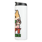 Yappy Howlidays – かわいいクリスマス犬の漫画 タンブラー (回転右)