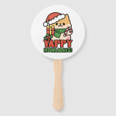 Yappy Howlidays – かわいいクリスマス犬の漫画 ハンドファン (正面)