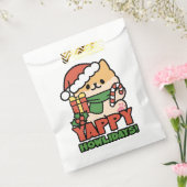 Yappy Howlidays – かわいいクリスマス犬の漫画 フェイバーバッグ (封をした状態)