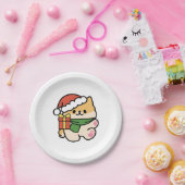 Yappy Howlidays – かわいいクリスマス犬の漫画 ペーパープレート (パーティー)