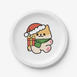 Yappy Howlidays – かわいいクリスマス犬の漫画 ペーパープレート
