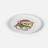 Yappy Howlidays – かわいいクリスマス犬の漫画 ペーパープレート (アングル)