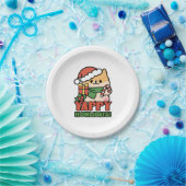 Yappy Howlidays – かわいいクリスマス犬の漫画 ペーパープレート (パーティー)