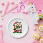 Yappy Howlidays – かわいいクリスマス犬の漫画 ペーパープレート (パーティー)