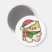 Yappy Howlidays – かわいいクリスマス犬の漫画 マグネット (正面/裏面)