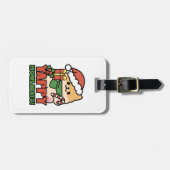 Yappy Howlidays – かわいいクリスマス犬の漫画 ラゲッジタグ (正面横)