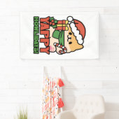 Yappy Howlidays – かわいいクリスマス犬の漫画 横断幕 (インサイチュ)