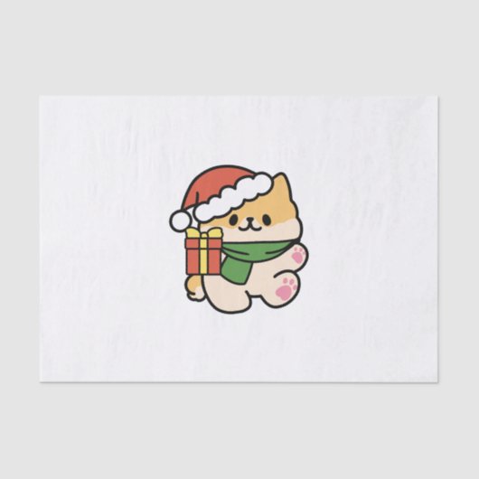 Yappy Howlidays – かわいいクリスマス犬の漫画 薄葉紙 (正面)