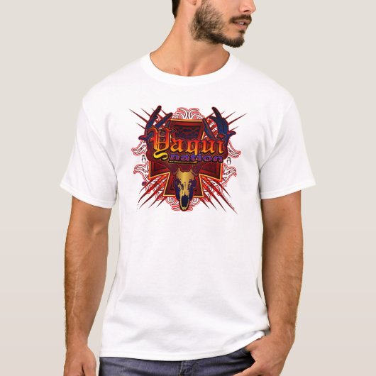 Yaquiの国家のスカルのロゴ Tシャツ (正面)
