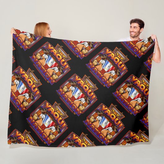 Yaquiの国家の旗のシカのダンサーのデザイン フリースブランケット (インサイチュ)