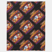 Yaquiの国家の旗のシカのダンサーのデザイン フリースブランケット (正面)