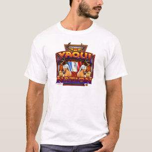 Yaquiの国家の旗のシカのダンサーのデザイン Tシャツ