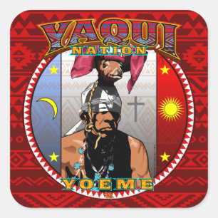 yaquiのdeerdancerのyoemeのステッカーの大きいステッカー スクエアシール