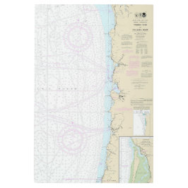 Yaquinaヘッドからコロンビア川のチャートヘ航海のッド メタルプリント