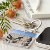 Yaquina Bay州レクリエーションサイト，オレゴン，ニューポート キーホルダー (正面右)