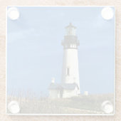 Yaquina Head Light house, Newport,オレゴン ガラスコースター (裏面)