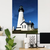 Yaquina Head Light house, Newport,オレゴン ポスター (ホームオフィス)