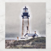 Yaquina Head Light house Newport,オレゴン ワインラベル (シングルラベル)