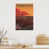 Yaquina Head Lighthouse, Oregon - Travel Poster ポスター (キッチン)