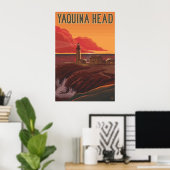 Yaquina Head Lighthouse, Oregon - Travel Poster ポスター (ホームオフィス)