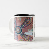 YARAAY（日）太陽がどのようにマグカップ化されたか ツートーンマグカップ (正面左)