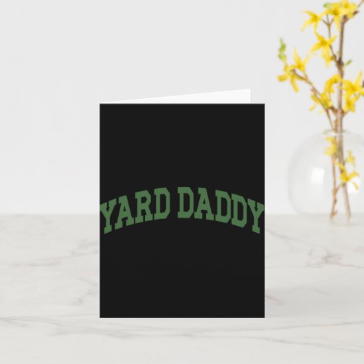 Yard Daddy Funny Lawn Mowing Dad Gardening Dad _1  カード (黄色い花)