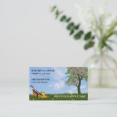 Yard Lawncare Landscaping Service Business Card 名刺 (スタンド正面)