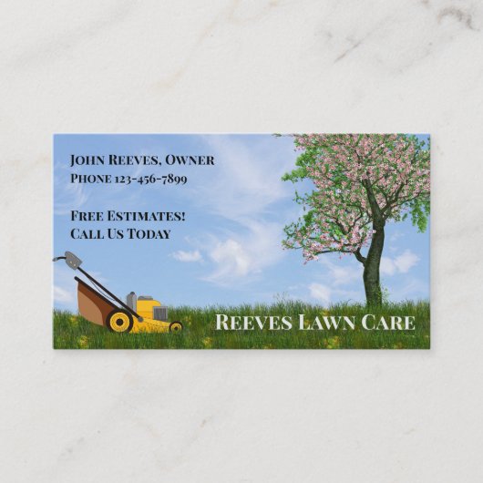 Yard Lawncare Landscaping Service Business Card 名刺 (正面)