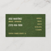 Yard Maintenance Services Business Card 名刺 (裏面)