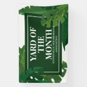Yard of the Month Club Green Leafカスタム HOA Award 横断幕 (縦)