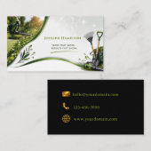 Yard Work Gardner Lawn Care Business Card 名刺 (正面/裏面)