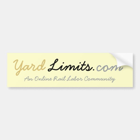 YardLimits.comのバンパーステッカー バンパーステッカー (正面)