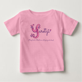 Yaretziの女の子の名前及びYのモノグラムのワイシャツを意味すること ベビーTシャツ