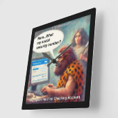 Yarg’s First Login: Banking Like a Caveman スクエア壁時計 (傾斜)