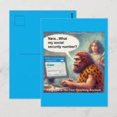 Yarg’s First Login: Banking Like a Caveman ポストカード (正面/裏面)