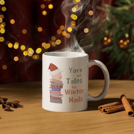 Yarn and Tales for Winter Hails Christmas  コーヒーマグカップ
