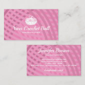 Yarn Ball Knitting Crochet Pink 名刺 (正面/裏面)