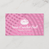 Yarn Ball Knitting Crochet Pink 名刺 (正面)