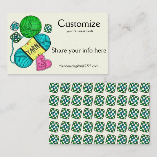 Yarn/Crochet/Nit名刺 名刺 (正面/裏面)