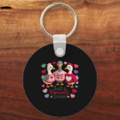 Yarn Funny Valentine Just A Romantic Goose Hearts キーホルダー (正面)